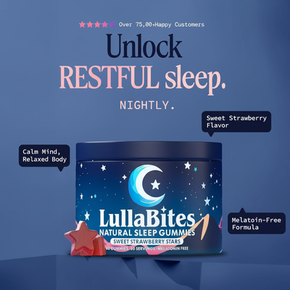 Lulla Sleep Gummies for Natural Sleep Support - 60 Gummies